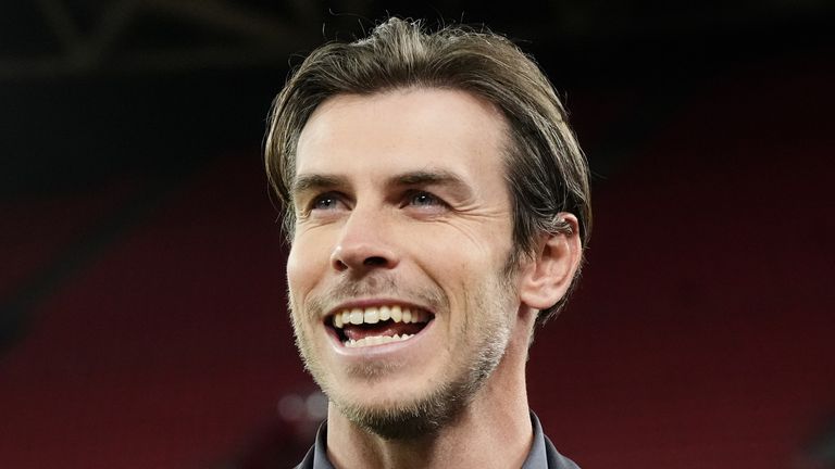 Gareth Bale during the UEFA Europa League final at the Estadio de San Mames in Bilbao, Spain. Picture date: Wednesday May 21, 2025.